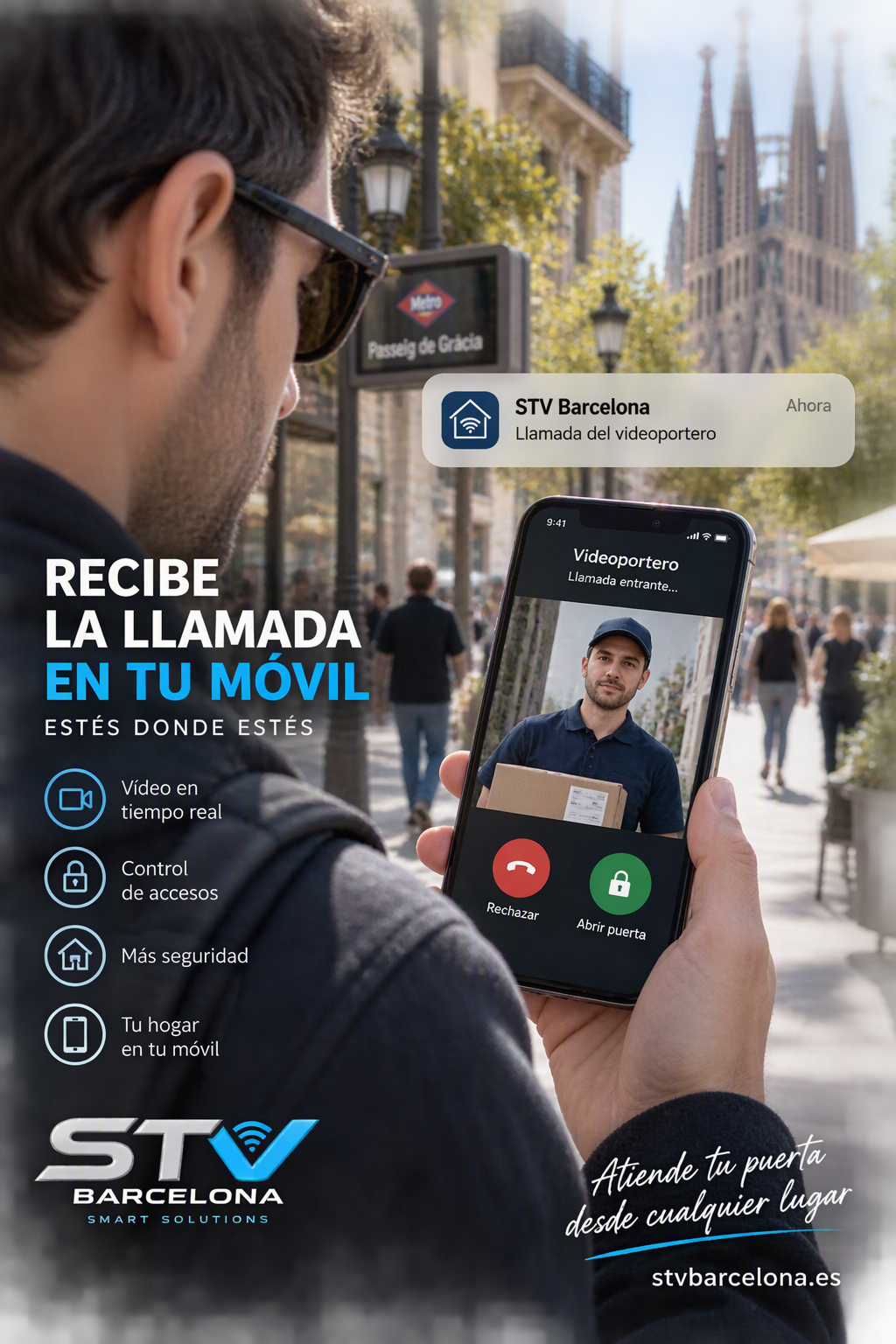 Llamada del videoportero recibida en el móvil
