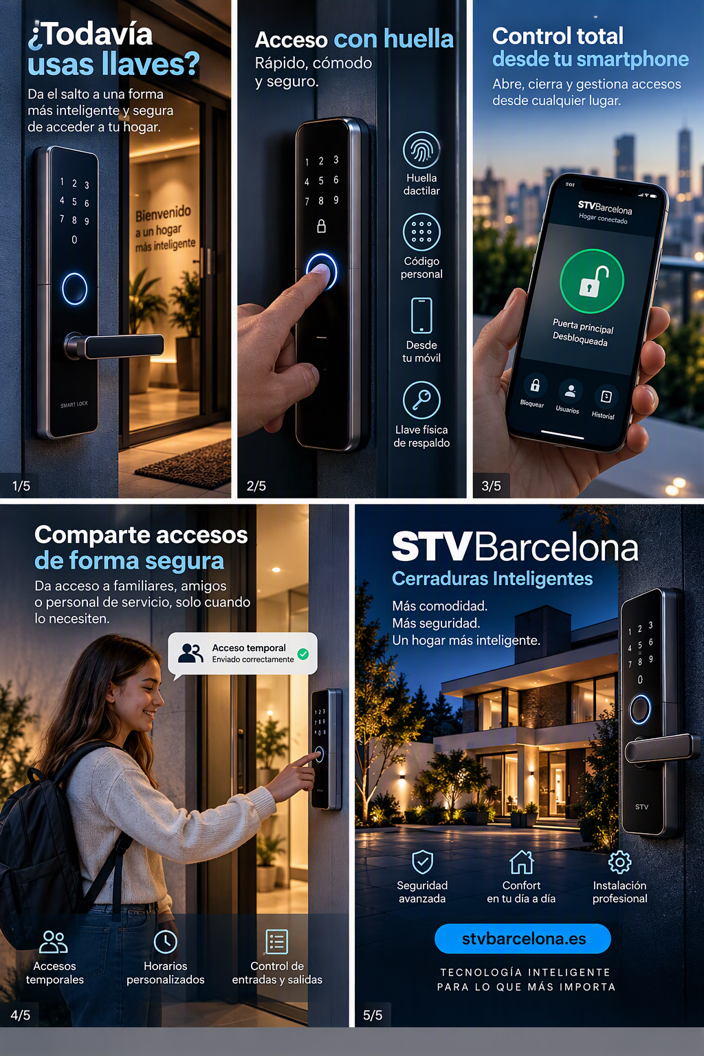Funciones de las cerraduras inteligentes STV Barcelona