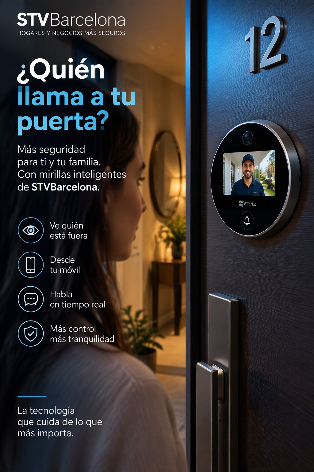 Mirilla inteligente para ver y hablar desde el móvil